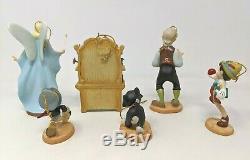 WDCC Disney Pinocchio 6 Piece Ornament Set Limited Edition with Box & COA A003