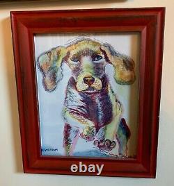 Weimaraner Puppy Dog, Limited Edition Print Frame