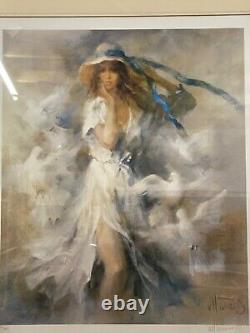 Willem Haenraets Limited Edition Print Pigeons signed framed 85 x 62cm