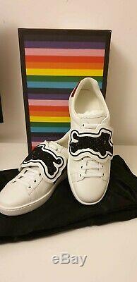 Women Gucci Shoes Sneakers Trainers Size 34 36 black panther removable patch