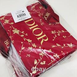 10 pièces de sacs cadeaux en papier rouge/or édition limitée Dior avec ruban 5.5x7.7x2.8