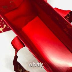 10 pièces de sacs cadeaux en papier rouge/or édition limitée Dior avec ruban 5.5x7.7x2.8