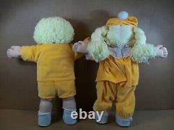 1985 Chabage Patch Kids Twins (boy & Girl) Blonde Hair Edition Limitée