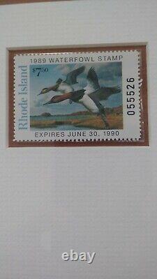 1989 Rhode Island Duck Stamp & Robert Steiner Fos Conservation Imprimer #26/200