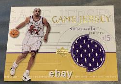 1999-00 Upper Deck Game Used Jersey #gj-15 Vince Carter Toronto Raptors