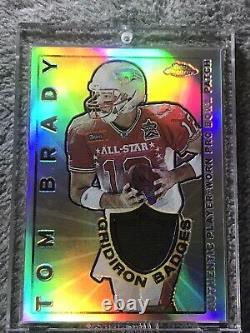 2002 Topps Chrome Tom Brady Gridiron Insignes Patch Refracteur / 200 Auth Game Worn