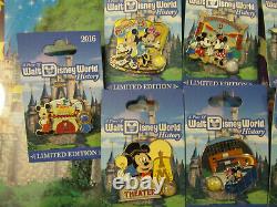 2017 Walt Disney World Piece Of History 9 Pin Set Limited Edition Difficile À Trouver