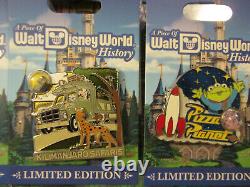 2017 Walt Disney World Piece Of History 9 Pin Set Limited Edition Difficile À Trouver