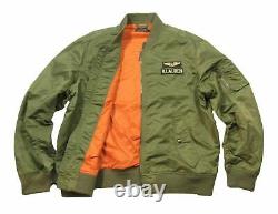 398 $ Ralph Lauren Polo Military Pilot Army Twill Bomber Jacket Force Aérienne Taille L