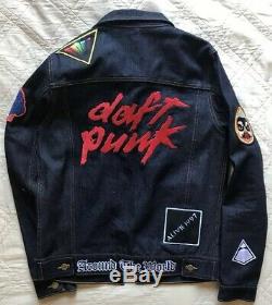 650 $ Punk Daft Limited Edition Denim Brodé Taille Camionneur Timbre Merch M