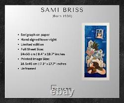 ART ISRAÉLIEN Sami Briss Sérigraphie sur Papier Édition Limitée Signée à la Main
