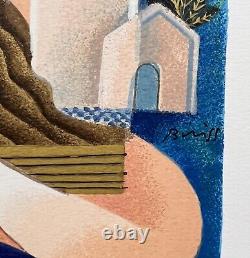 ART ISRAÉLIEN Sami Briss Sérigraphie sur Papier Édition Limitée Signée à la Main