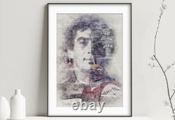 Affiche Ayrton Senna Tirage Limité Portrait Art Automobile Cadeau Fan F1 Artwork