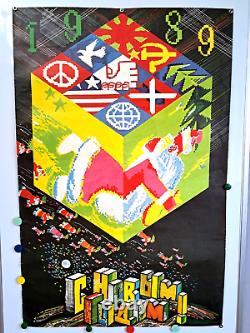 Affiche De Noël Glitch/pas De Guerre/ Propaganda D'amitié États-unis Soviet/bonne Année