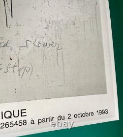 Affiche d'exposition unique et rare de la galerie Cy Twombly Paris 1993