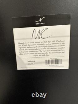 Affinité Neptune II tableau abstrait Paysage Tirage encadré 80x80cm Neuf