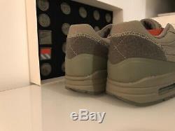 Air Max 1 Patch Kaki Vert Taille 7.5uk Qs Ds Limited Edition Velcro Paquet