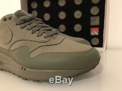 Air Max 1 Patch Kaki Vert Taille 7.5uk Qs Ds Limited Edition Velcro Paquet