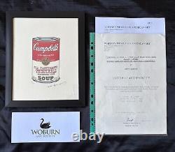 Andy Warhol (1928-1987) Impression originale en édition limitée signée à la main avec certificat d'authenticité