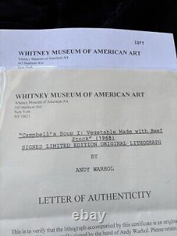 Andy Warhol (1928-1987) Impression originale en édition limitée signée à la main avec certificat d'authenticité