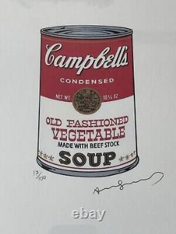 Andy Warhol (1928-1987) Impression originale en édition limitée signée à la main avec certificat d'authenticité