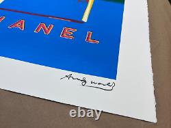Andy Warhol Chanel Nº5 Bleu/Vert, 1985 Pl. Signé Numéroté à la main Ltd Ed 22 X 30 in