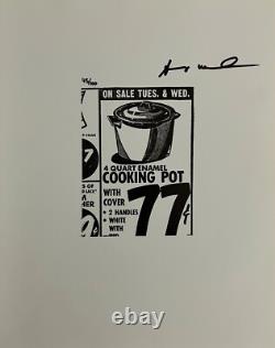 Andy Warhol, Lithographie originale signée à la main avec certificat d'authenticité et évaluation de 3 500 $