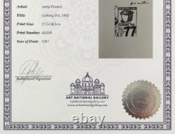 Andy Warhol, Lithographie originale signée à la main avec certificat d'authenticité et évaluation de 3 500 $