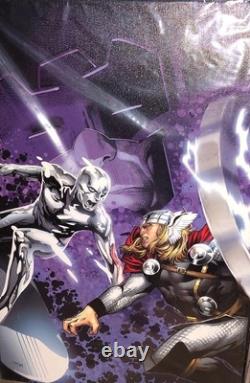 Art mural Marvel 2011 - Édition limitée de 99 / Giclée sur toile avec certificat d'authenticité - 3 pièces