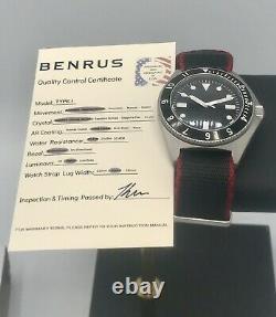 Benrus Type I Limited Edition Military Surface 42.5mm Automatique 1000 Pièces 300m