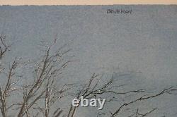 Billy Morrow Jackson Edition Limitée Imprimer `white Heath` Signé Et Encadré