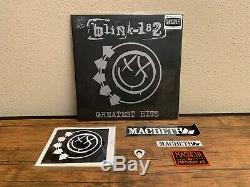 Blink-182 Greatest Hits Vinyle (étain) 2xlp Bundle (médiator Rare, Patch Pour Autocollants)