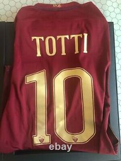 Box Cofanetto Totti Roma Maglia Édition Limitée No Match Porté Patch Spécial