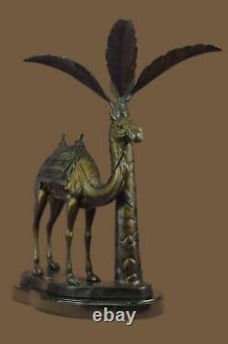 Bronze Sculpture Statue Grande Edition Limitée Camel Plant Holder Figurine Piece