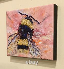 Bumble Bee, 10x8, Edition Limitée Peinture À L'huile Canvas Imprimé, Art Animal