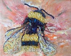 Bumble Bee, 10x8, Edition Limitée Peinture À L'huile Imprimé, Toile, Art