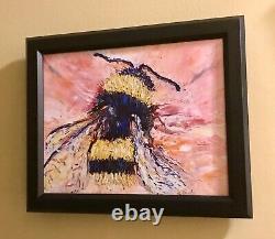 Bumble Bee, 8x10, Edition Limitée, Peinture À L'huile, Galerie, Toile, Cadre