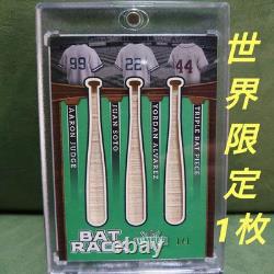 Carte pièce de batte utilisée en jeu de Judge Soto Alvarez 1/1 Édition limitée Rare Excellent