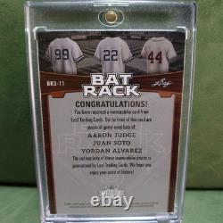 Carte pièce de batte utilisée en jeu de Judge Soto Alvarez 1/1 Édition limitée Rare Excellent