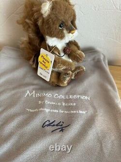 Charlie Bears Minimo Scampeteer Écureuil Édition Limitée 2000 Pièces + Sac de Poussière