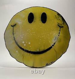 Chris Boyle Bois Smiley Ballon Rue Art Urbain Décor Smile 002 Fabriqué Sur Commande