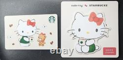 Collaboration Hello Kitty x Starbucks Ensemble de 4 Pièces Édition Limitée Plus Cartes-Cadeaux