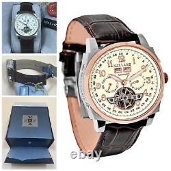 Collection de montres Millage Tourbillion 2326 Mouvement automatique Cuir marron