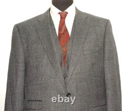 Costume en tweed en édition limitée trois pièces Herbie Frogg 46 R W 40'' Gris