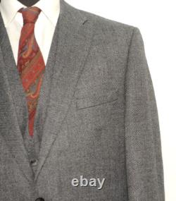 Costume en tweed en édition limitée trois pièces Herbie Frogg 46 R W 40'' Gris