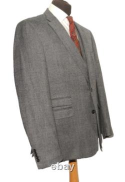 Costume en tweed en édition limitée trois pièces Herbie Frogg 46 R W 40'' Gris