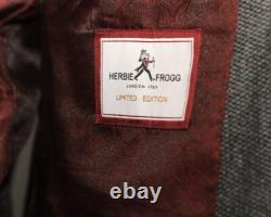 Costume en tweed en édition limitée trois pièces Herbie Frogg 46 R W 40'' Gris