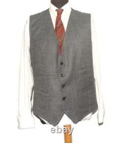 Costume en tweed en édition limitée trois pièces Herbie Frogg 46 R W 40'' Gris