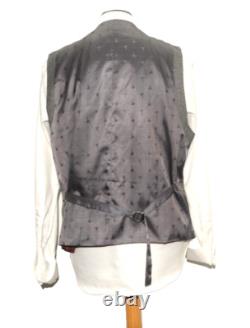 Costume en tweed en édition limitée trois pièces Herbie Frogg 46 R W 40'' Gris