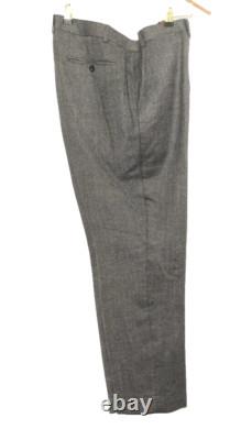 Costume en tweed en édition limitée trois pièces Herbie Frogg 46 R W 40'' Gris